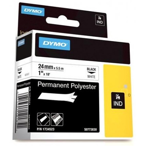 Dymo 1 in. RHINO Permanent Poly Labels, White 784-1734523 - main